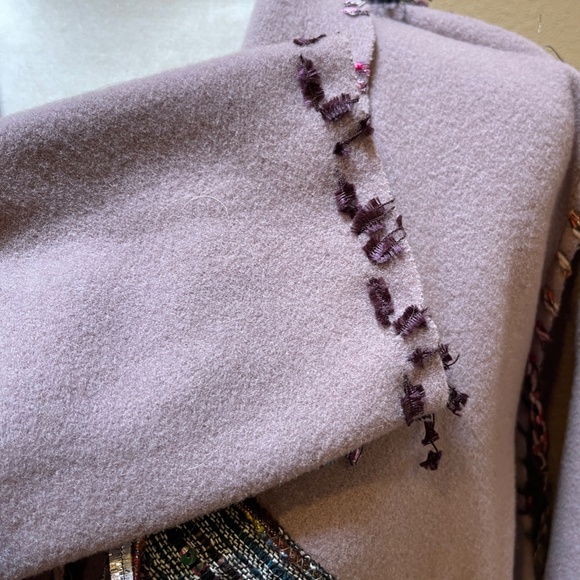 NEW ORIGINAL HANDMADE Giselle Shepatin Crop Lavender Wool Jacket Small - Picture 5 of 13